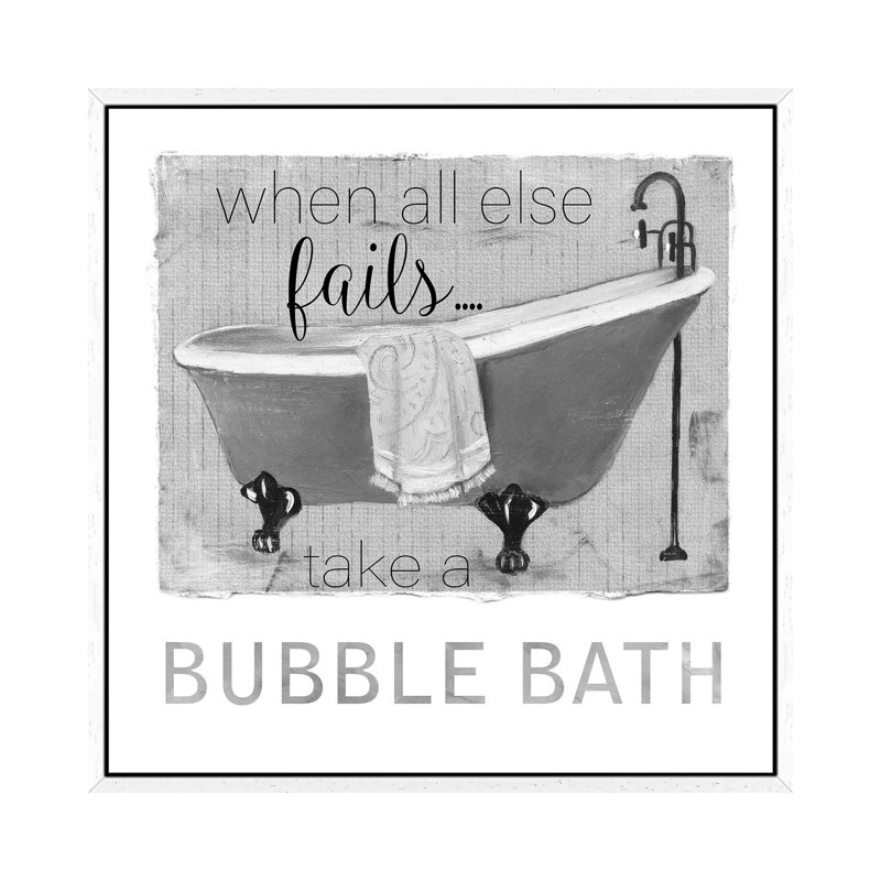 Neutral Bubble Bath by Carol Robinson - Print on Canvas, White Framed, 93.98 cm H x 93.98 cm W
