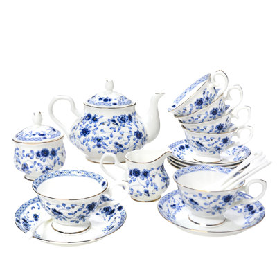 DNGJU 28oz. Floral Teapot Set