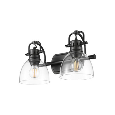Alberica 2-Light Bath Vanity in Clear Glass