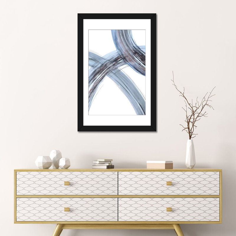 « lines ii », impression sur toile, Papier d'art encadré noir, Blanc, H 24 po x l 16 po x P 1 po