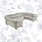 Huskins Velvet U-Shaped Sectional-1841985877