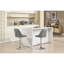 De 2 tabourets de bar, velours gris, repose-pieds et base, hauteur réglable, pivotant, facile à nettoyer et conception réglable, housse en velours, gris, nettoyage simple