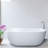 55 " L x 29.5 " W Freestanding Soaking Plastic / Acrylic Bathtub-80325885