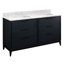 Ensemble de meuble-lavabo double 60 po avec lavabo sous-comptoir rectangulaire Hytes-77152796-77152793-124971556