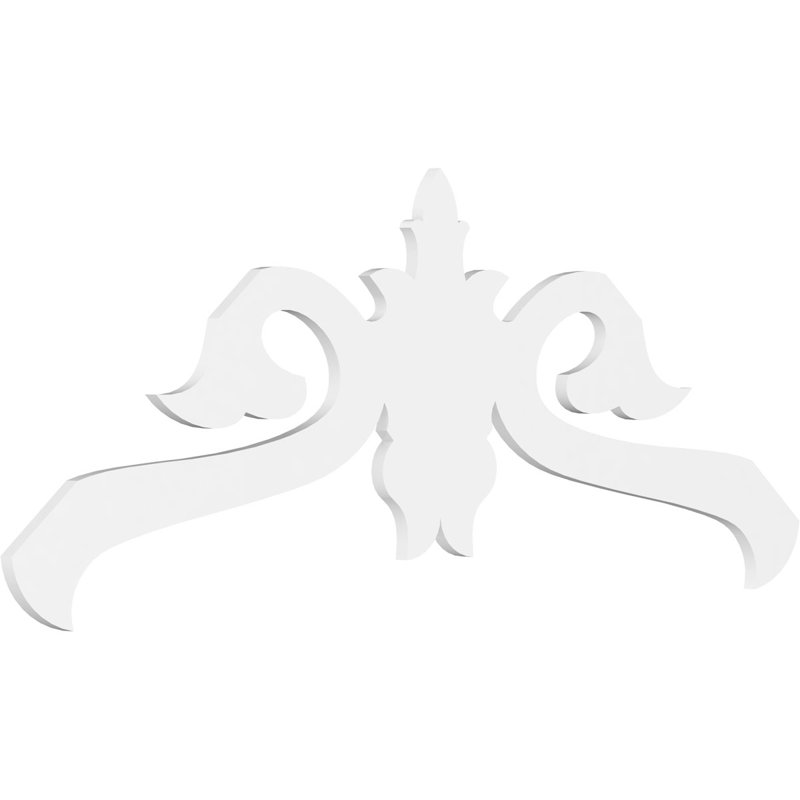 Florence Architectural Grade PVC Gable, 30" H x 72" W x 1" D, 10/12