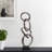 Decorative Object Linked Ring Sculpture for Home Decor - Abstract Metal Figurine Statement Accent Ideal Decoration for Living Room and Console Styling-21484501-27873585