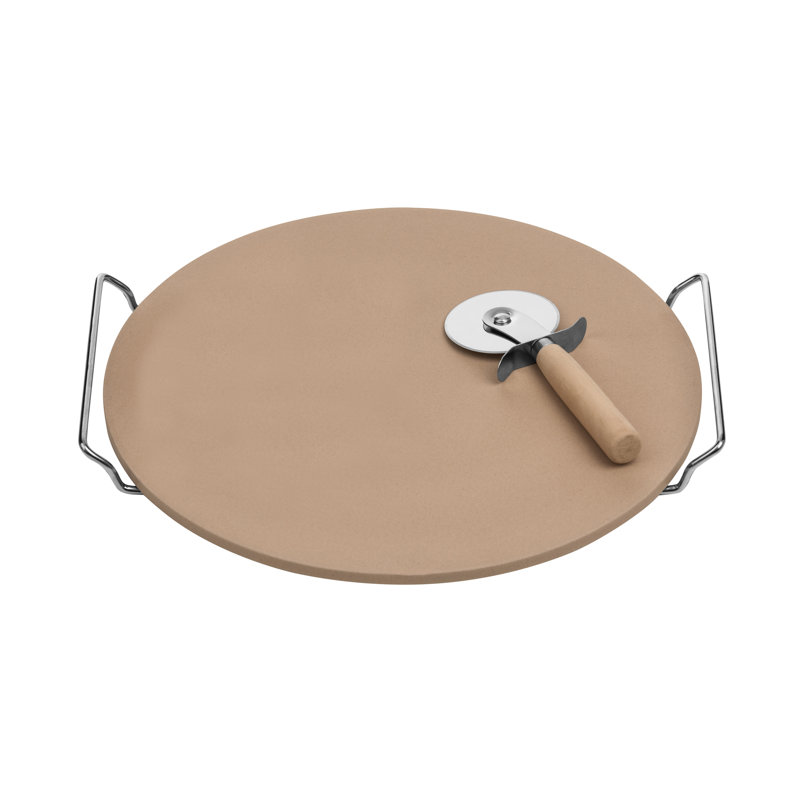 Symple Stuff Ceramic Pizza Stone, 4cm H x 35cm W x 33cm D