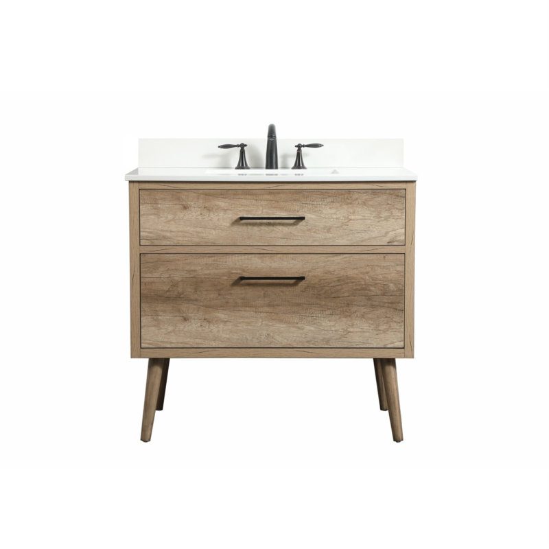 Ensemble de meuble-lavabo simple 36 po Steinfeldt, Chêne naturel