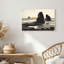 «Black and Beige Sea Stacks at Sunset Coast», art mural sur toile-480063505
