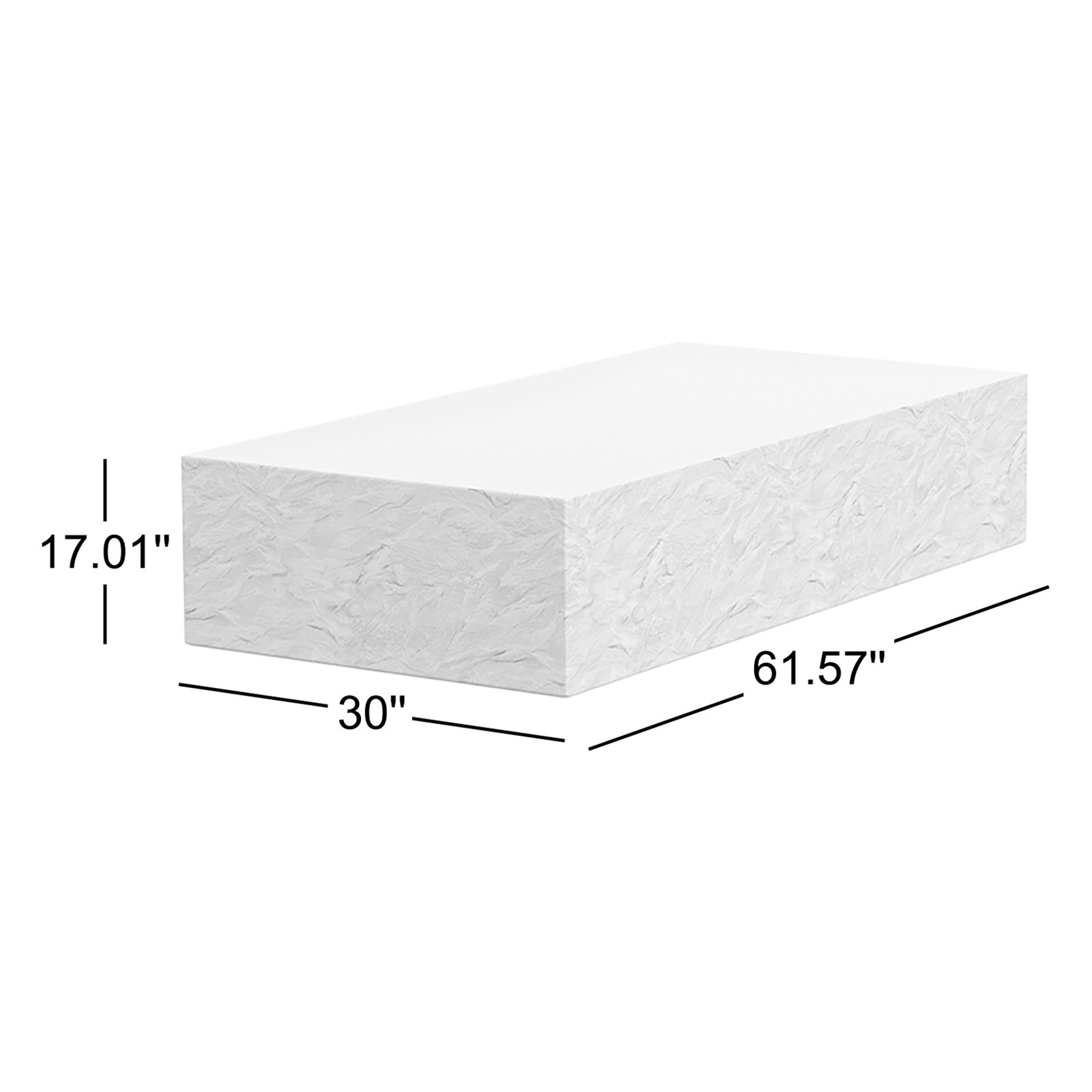 Bazaar 61.57'' GFR Concrete Outdoor Coffee Table