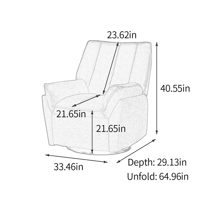 Balcony Leisure Cotton Linen Function Recliner, Yellow