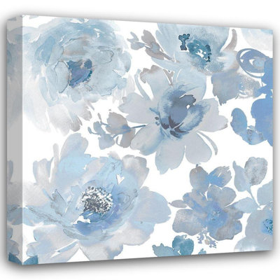 «Darby Home Co Morris, Kelsey Gallery», art sur toile tendue: Printemps bleu et argent II