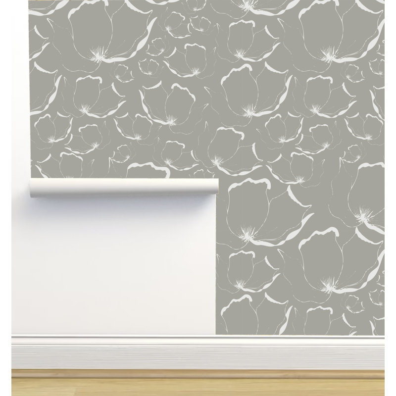Rouleau de papier peint adhésif 12 pi x 2 pi Monor Designs, gris