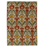 Flatweave Wool Ikat Area Rug in Multi