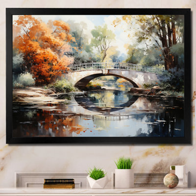 «Maahika Beige Bridge Impressionist Crossing An II», reproduction