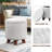 Storage Ottoman With Padded Seat, Modern PU Leather Footrest, Round Stool For Living Room Bedroom-288131933
