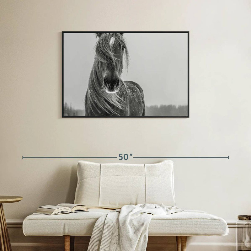 Cheval d'hiver Brampt, H 25 po x l 37 po