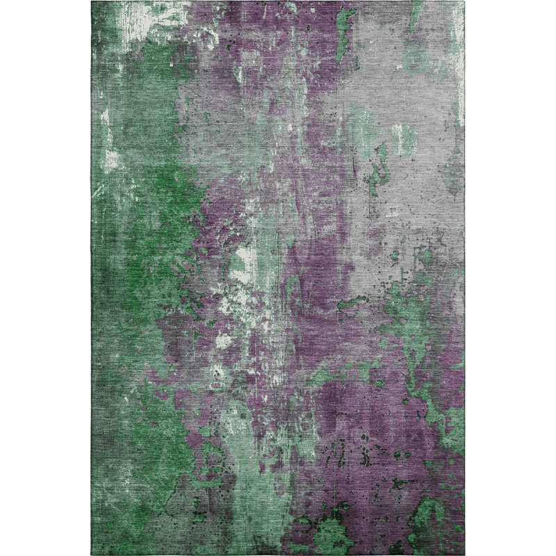 Premium Machine Washable Medena AMF1870 Abstract Rug, Rectangle 10' x 14'