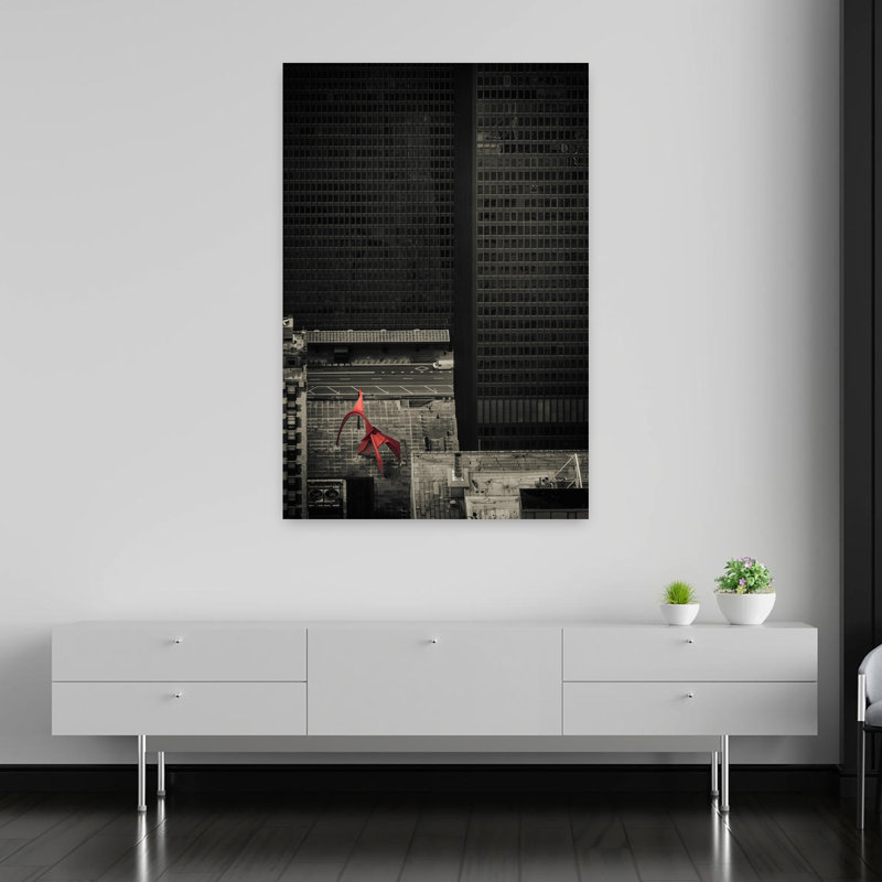 Mies and Calder, art contemporain abstrait, art mural de la ville, H 60 po x l 40 po