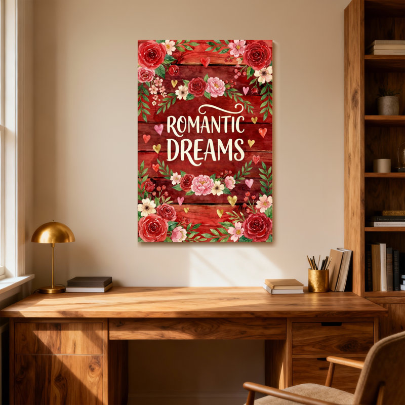 Motif de cœur romantique de la Saint-Valentin, H 48 po x l 32 po