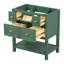 Meuble-lavabo de salle de bain 30 po sans lavabo, meuble-lavabo simple autoportant avec 5 tiroirs, armoire de rangement en bois massif