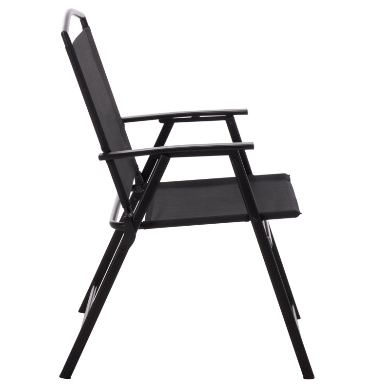 Ensemble de 2 chaises pliantes Alvin, Noir