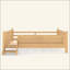 Lit sur pied avec bibliothèques de rangement, lit en bois massif pour enfants avec de jolis escaliers et garde-corps, aucun sommier nécessaire-129932005-129932007
