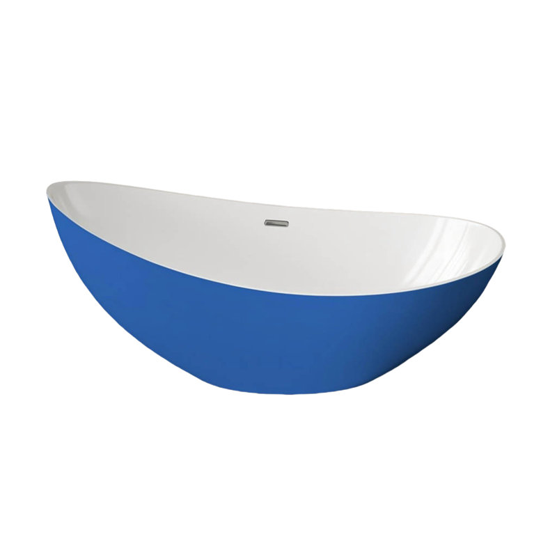 L 62,99 po x H 31,50 po, Bleu / blanc