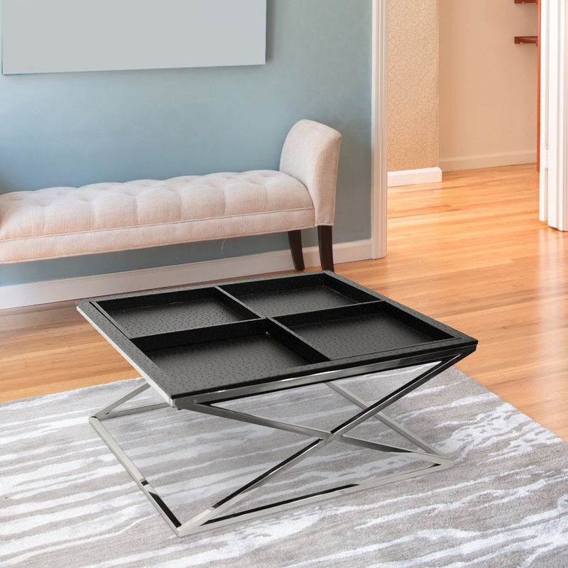 Table basse avec dessus de plateau