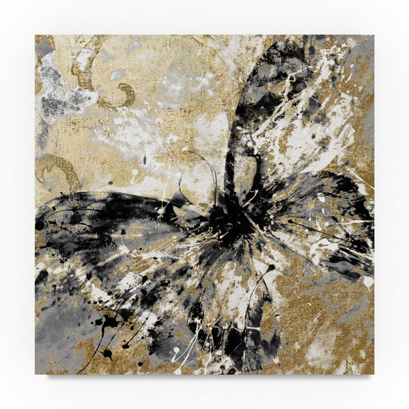 Black Butterfly Framed Canvas Print, 25" x 20"