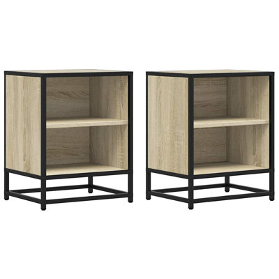 40cm W Metal Bedside Table