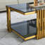 Table basse simple avec plateau en verre-495023818
