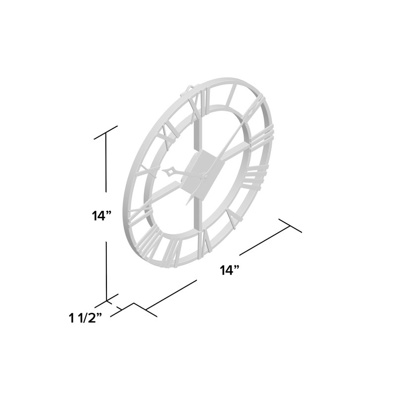 Howard Miller 14-Inch Noir Wrought Iron Round Wall Clock