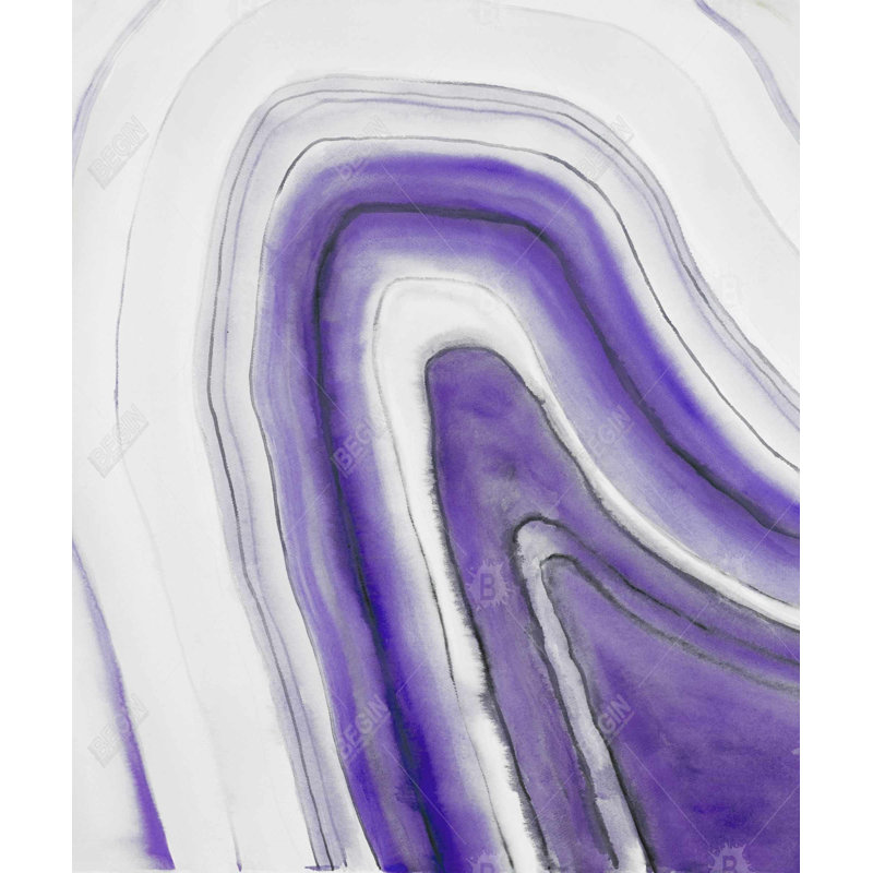 Géode ronde mauve - toile Minerals mauves pour la décoration intérieure