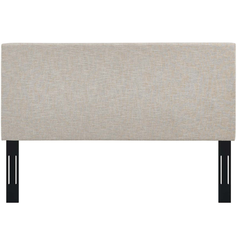 Tête de lit tapissier en tissu de lin Carson Carrington Stryn par Modway, Mélange de polyester beige