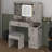 Vanity Desk With Sliding Mirror And Lights, Vanity Set With Glass Top And Charging Station, Dressing Table With 4 Drawers And 2 Cabinets-609278620