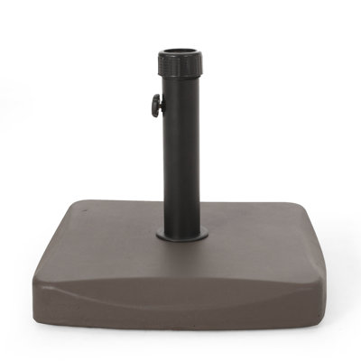 Porte-parapluies 55 lb - fabriqué en béton et en acier, peut accueillir un parasol de 8 pieds, brun, 18,17 po X 14,11 po d'épaisseur