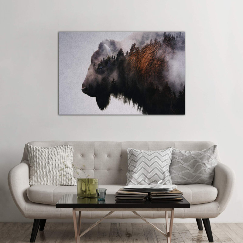 Bison - Print, 66.04 cm H x 45.72 cm W x 1.91 cm D, No Frame