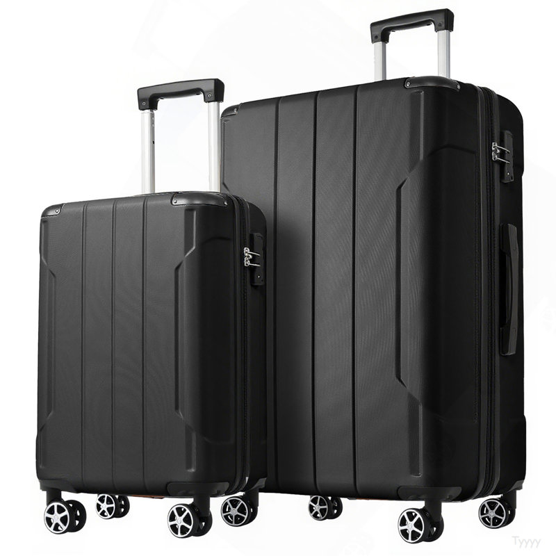 Ensemble de valises Hardshell ABS 2 pièces extensible avec roulettes TSA Lock pour hommes femmes