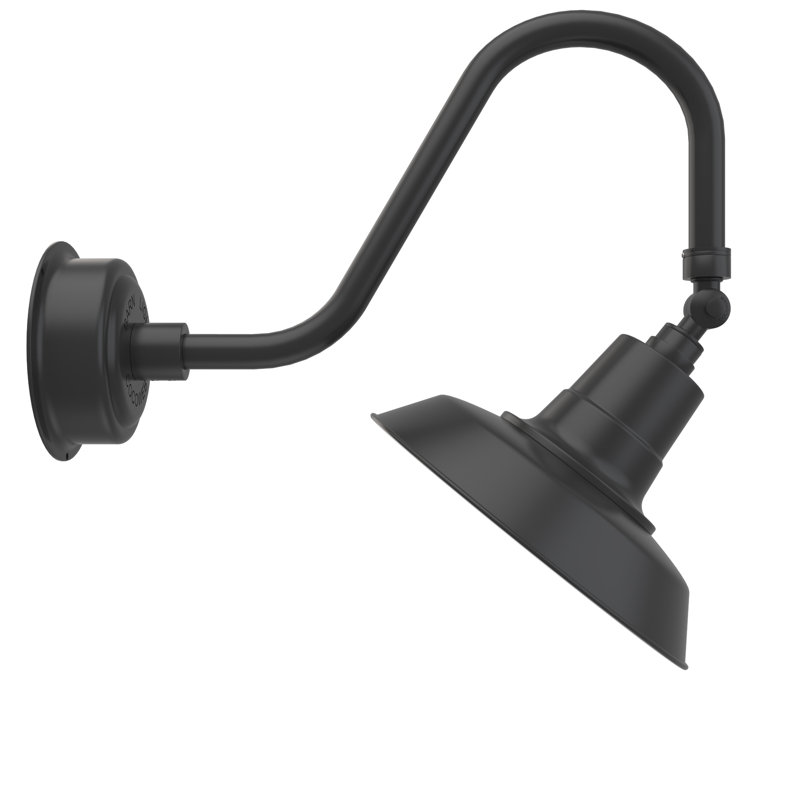 Luminaire de grange d’extérieur à del oldage, Noir mat