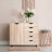 5-Drawer Office File Cabinet with Wheels – Wood Storage Cabinet & Drawer Dresser for Documents, Supplies & Clothes, Space-Saving Rolling Organizer for Home Workspace-1375596593