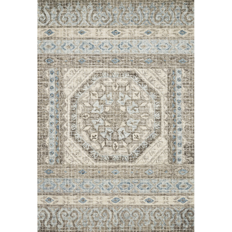 Zeinab Wool Oriental Indoor Rug, Square 1'6" x 1'6"