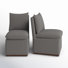 Ensemble de 2 chaises d'appoint en lin résistantes aux taches Bobbi l 23,23 po