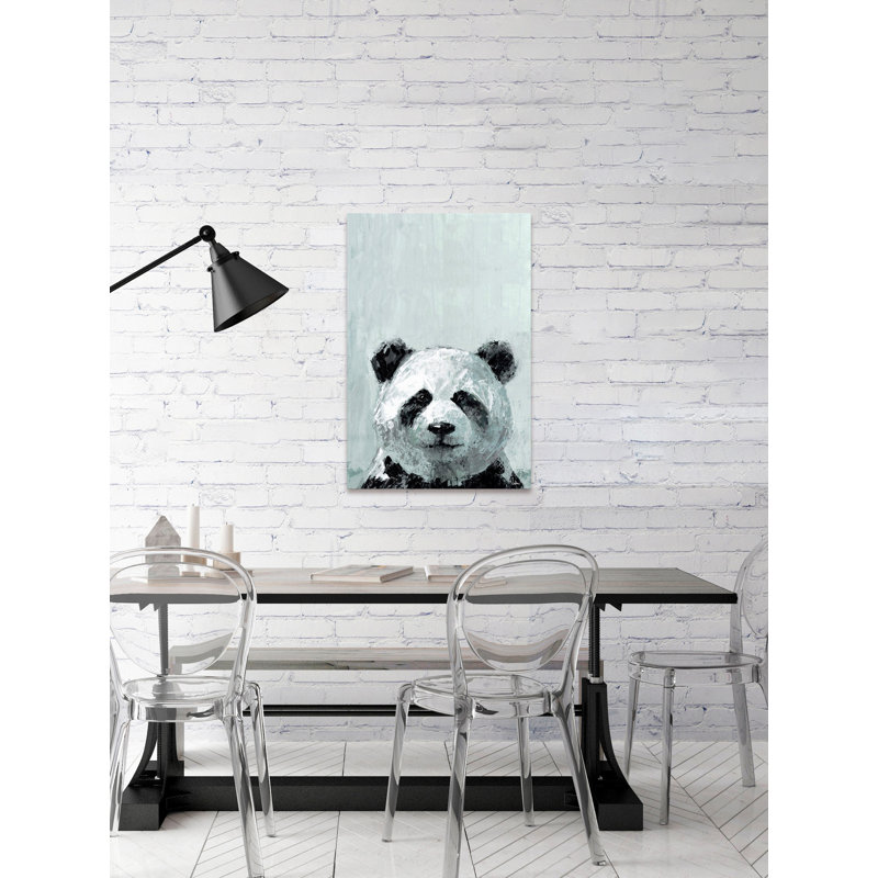 «Bonjour Panda», reproduction sur toile tendue, H 12 po x l 8 po x P 1,5 po