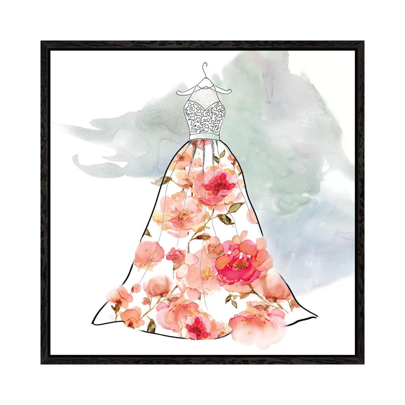 Fashionable Florals III by Carol Robinson - Print on Canvas, Black Framed, 93.98 cm H x 93.98 cm W