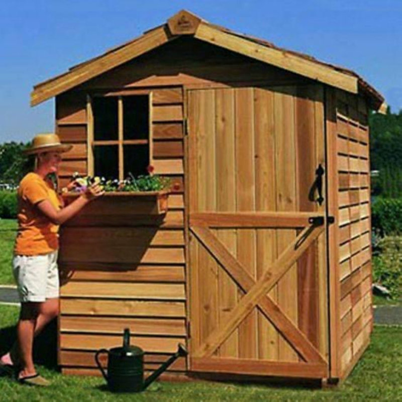 Gardener Western Red Cedar Wood Traditional Storage Shed, 99" H x 72" W x 108" D