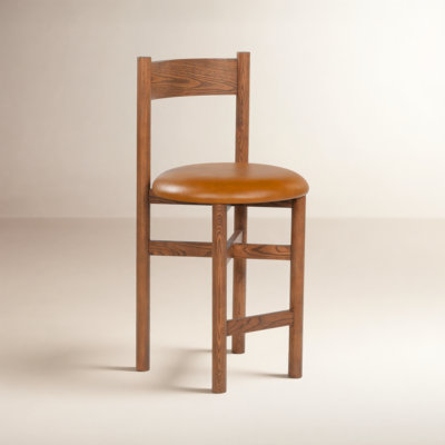 Zoyah Tayla Leather Counter Stool