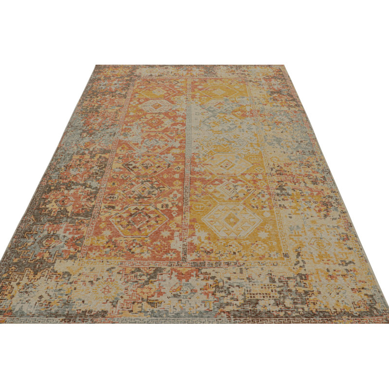 Distressed Homage Hand Knotted Wool Animal Print Area Rug, Rectangle 12' x 16'