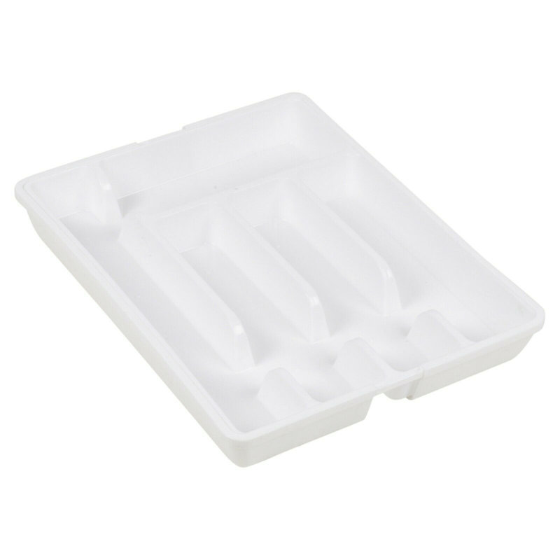 Plastic Cutlery Tray, White