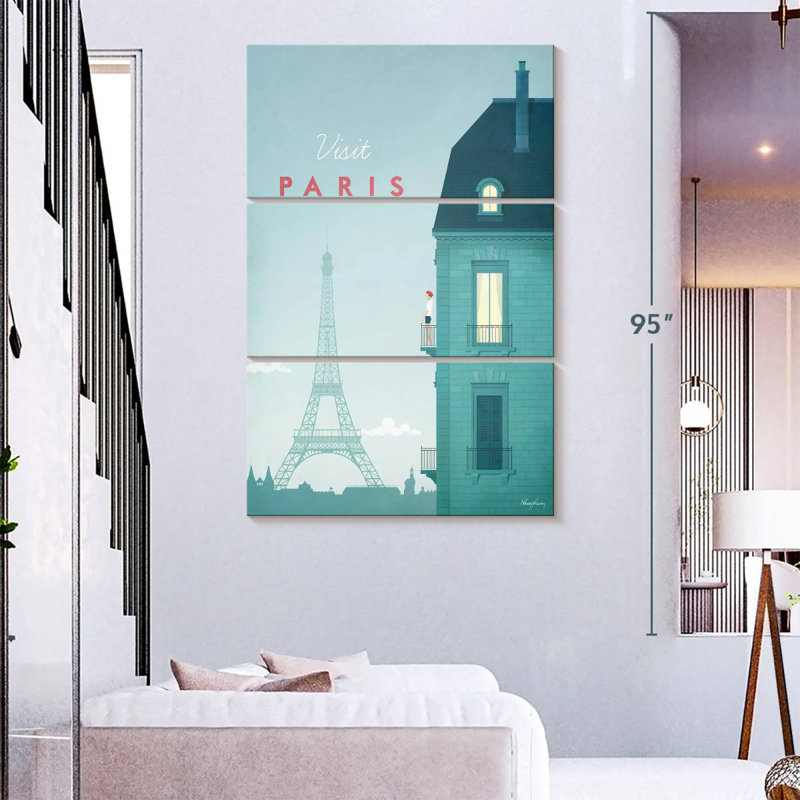 Affiche de voyage rétro Nicci Paris, H 38 po x l 24 po